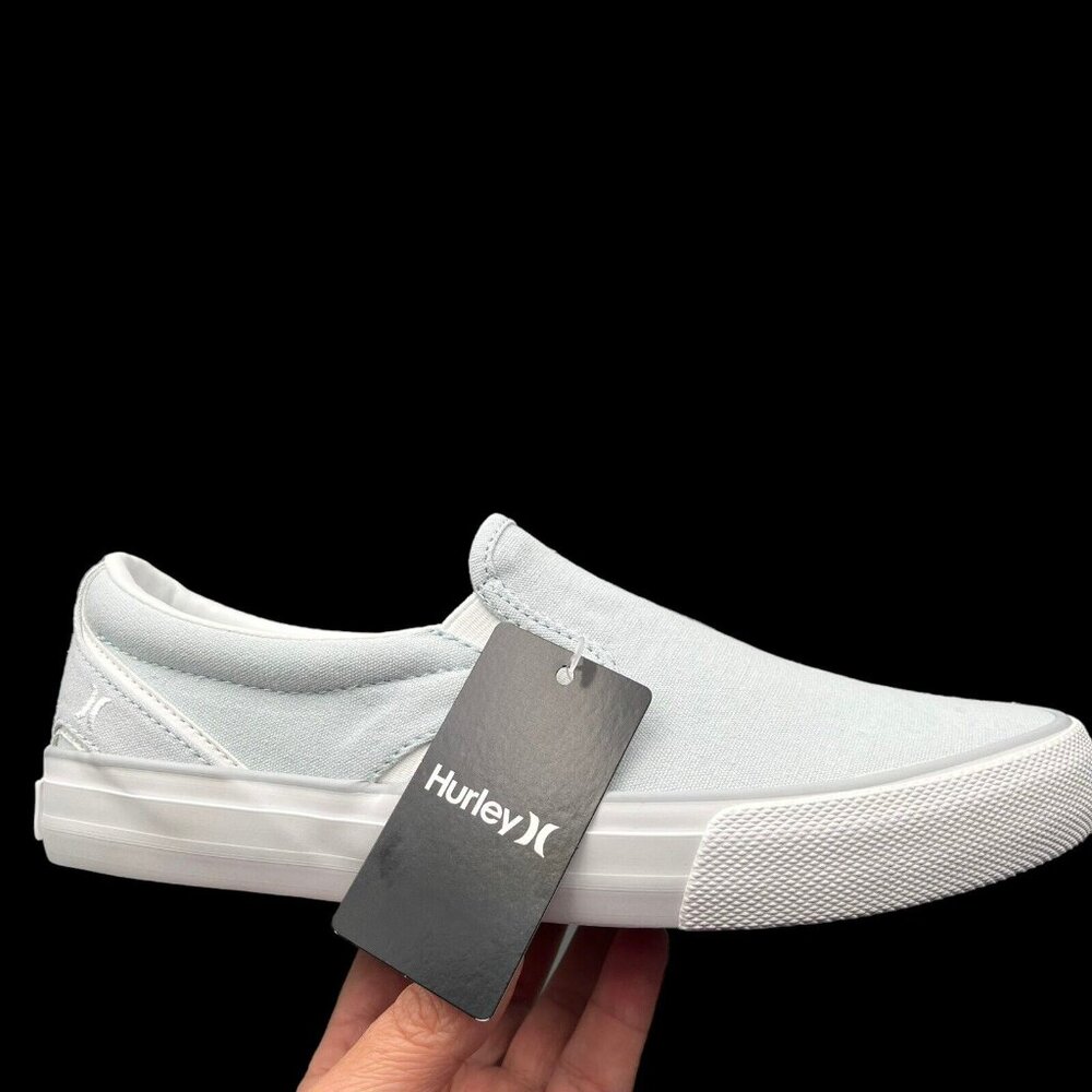 Hurley Kayo Womens Slip-on Canvas‎ Sneaker Size 7.5-8 Light Blue Classic Style
